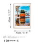 Wallity Cuadro Decorativo de Vidrio Templado Multicolor 30 x 45 cm